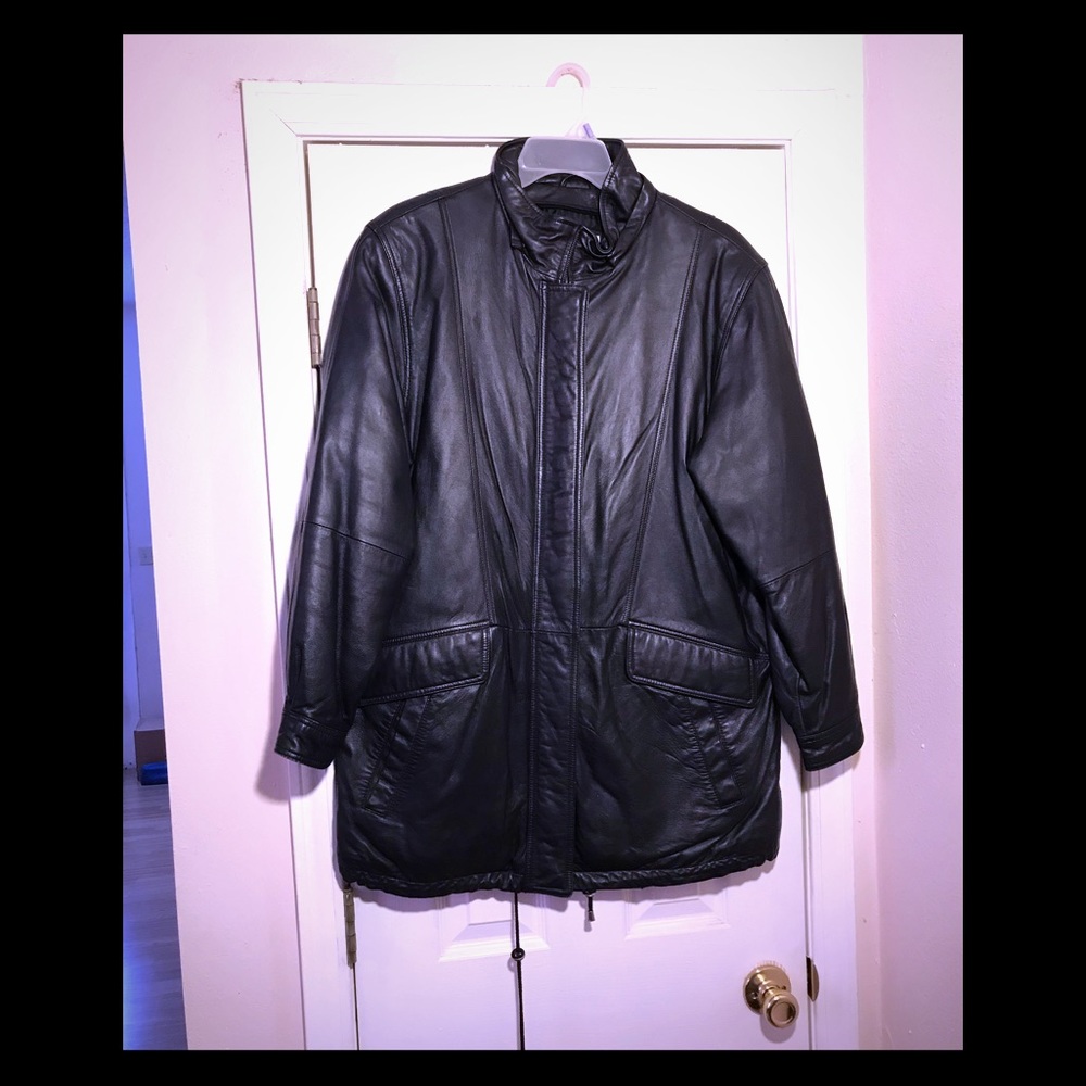 Black Leather Coat